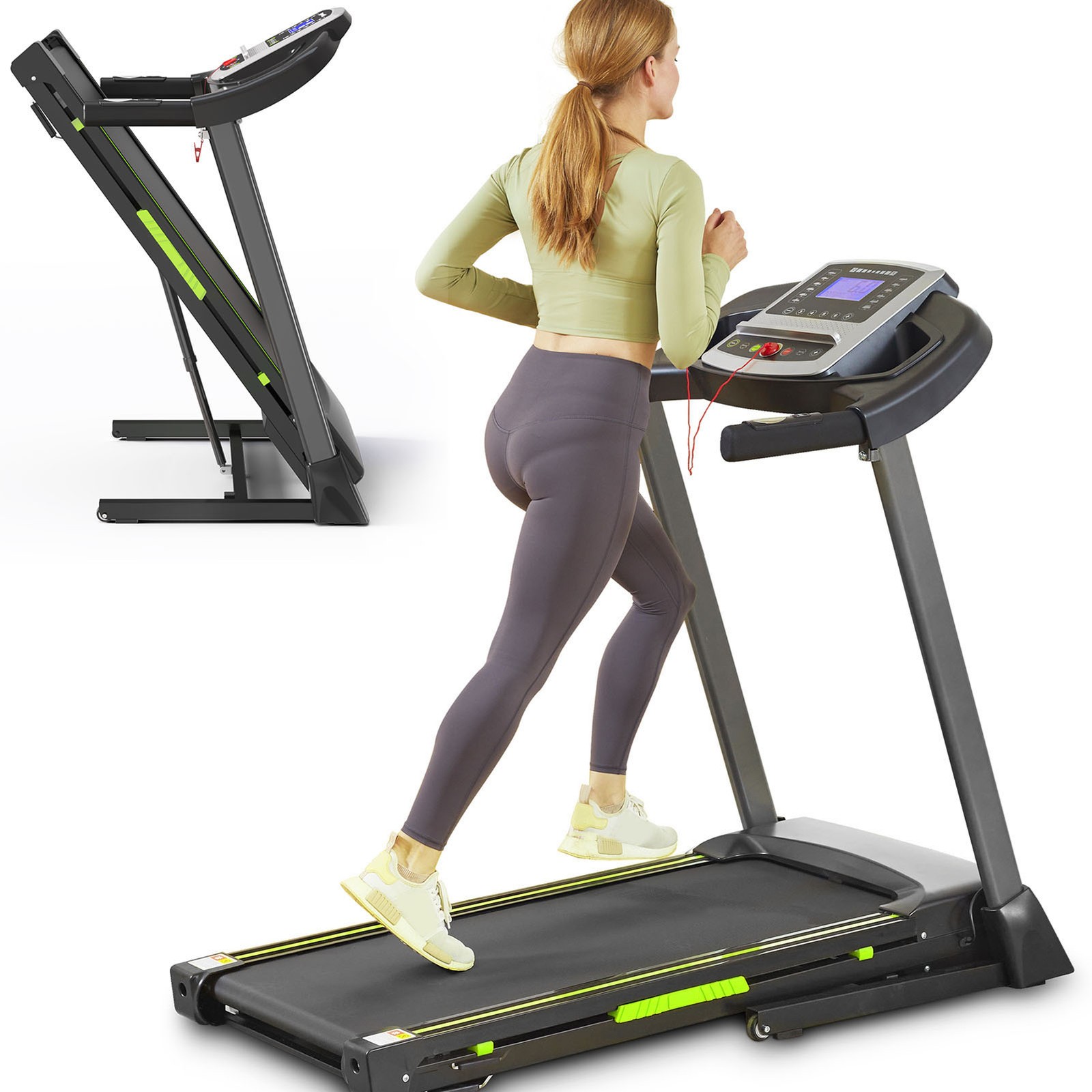 Foldable Under-Desk Treadmill For Home Use Remote-Controlled With LED Display