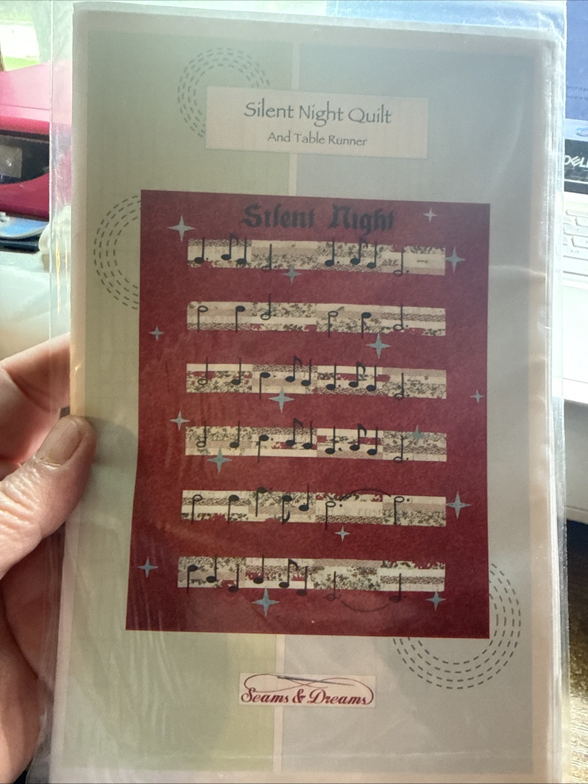 SILENT NIGHT Seams & Dreams Quilt Pattern 52x63 Runner 13x47