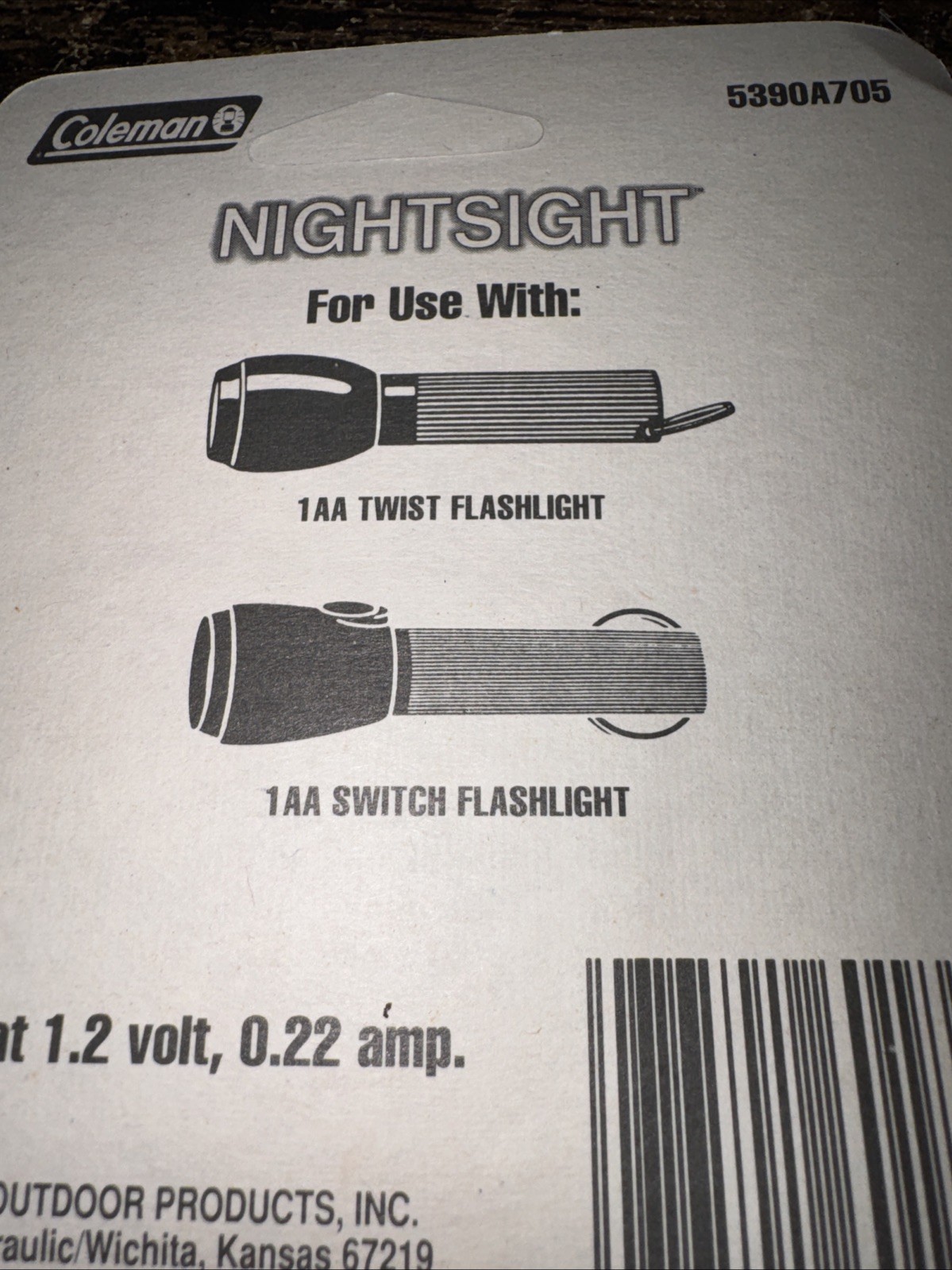 COLEMAN NIGHT SIGHT Replacement Bulbs 1AA TWIST AND SWITCH FLASHLIGHT 4 Pks
