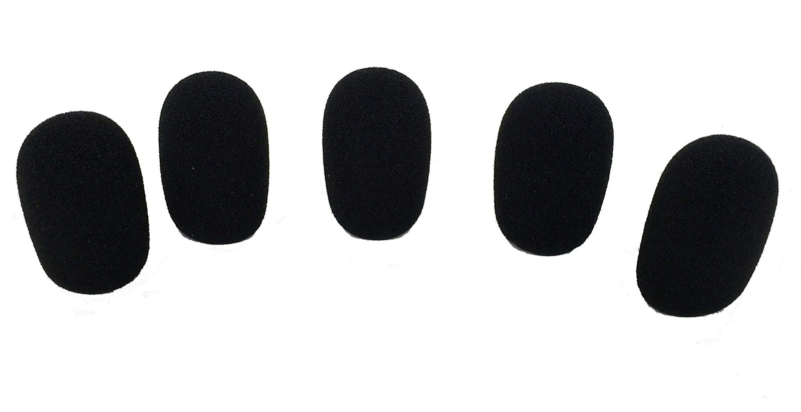 XFFZ5P-BLK Lapel & Headset Microphone Windscreen, Color Black, 5-Pack