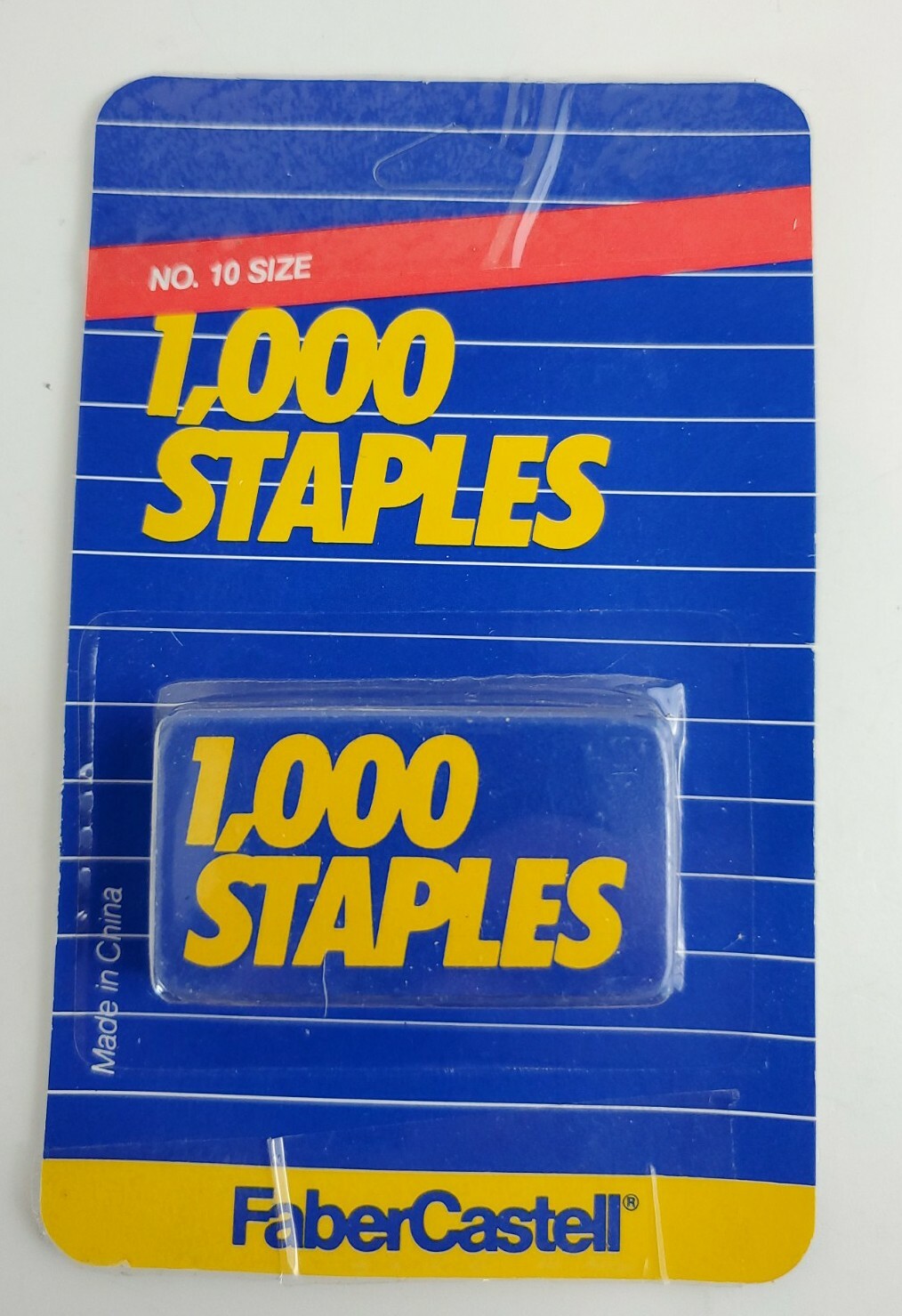 One (1) Box of 1000 Staples by FABER-CASTELLl® No.10 Size for Mini Stapler - NIP