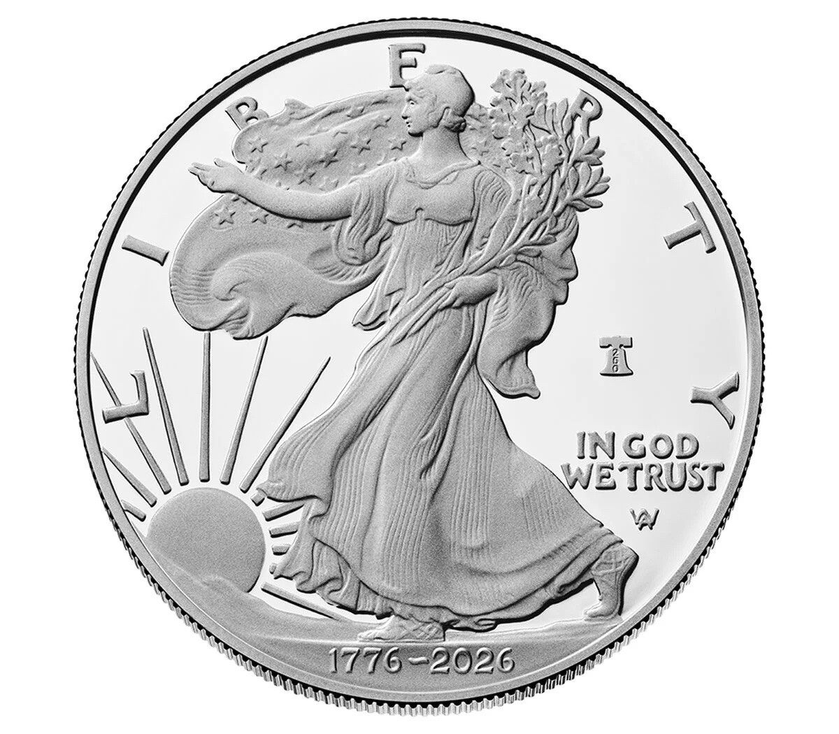 American Eagle 2026 One Ounce Silver W Proof Coin 250th Privy