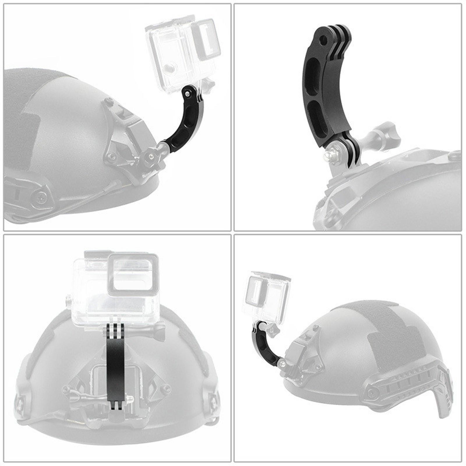 Aluminum Alloy Helmet Extension Arm Fixed Bracket for GoPro OSMO ACTION Camera C