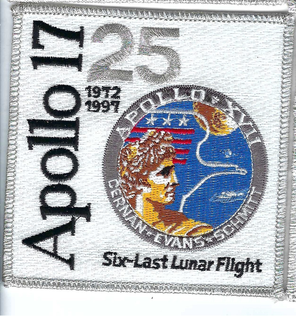PATCH USAF NASA APOLLO 17 SIX-LAST LUNAR FLIGHT 1972-1997   P-7