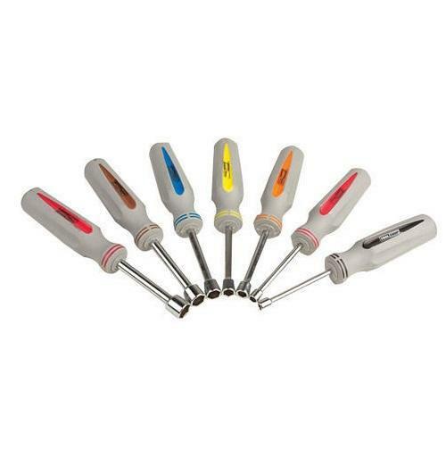 7-piece Metric 6 point Nut Driver Set Soft Grip Handle 5, 6, 7, 8, 10, 11, 12 MM