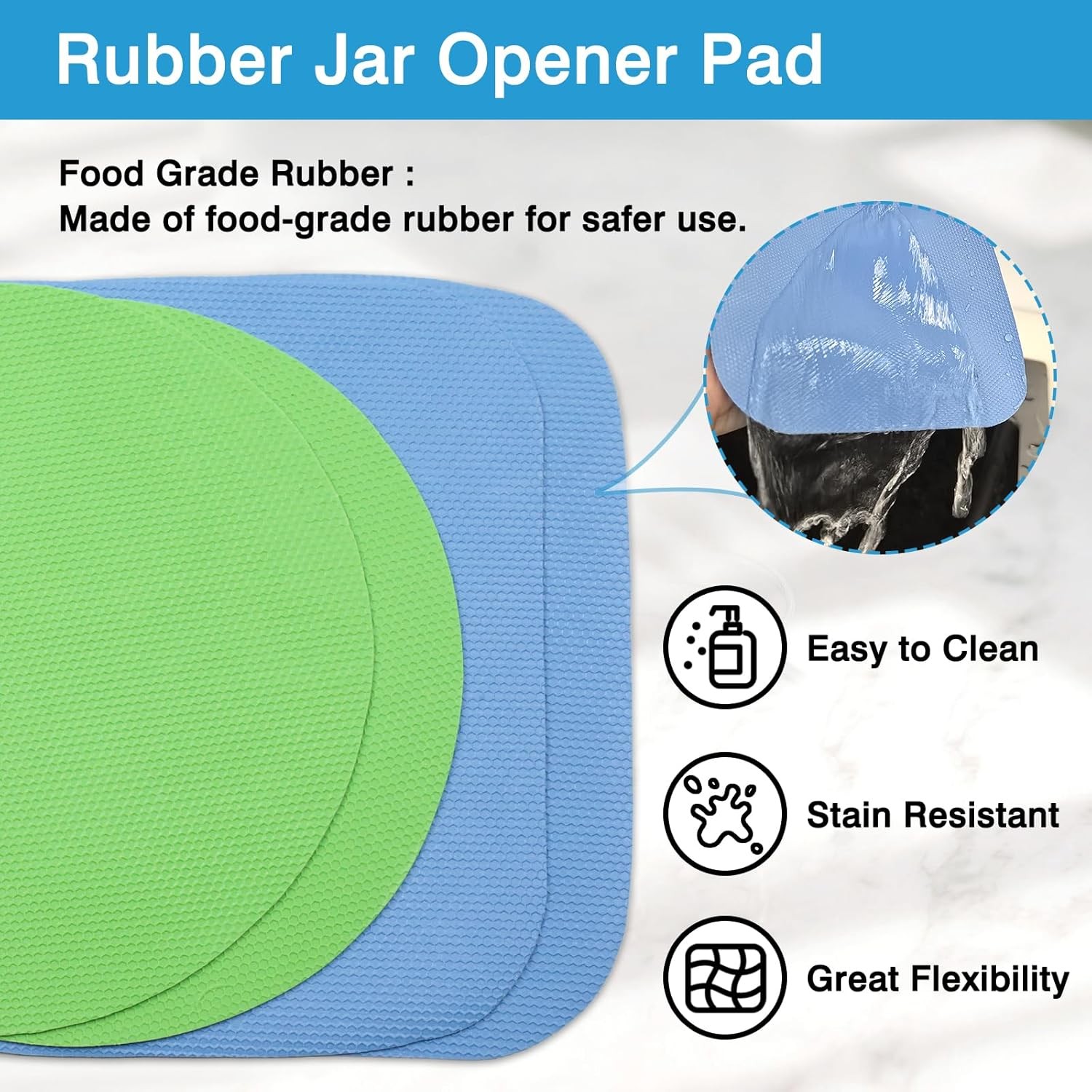 4PCS Multi-Function Rubber Jar Opener – Silicone Bottle Lid Grippers for...