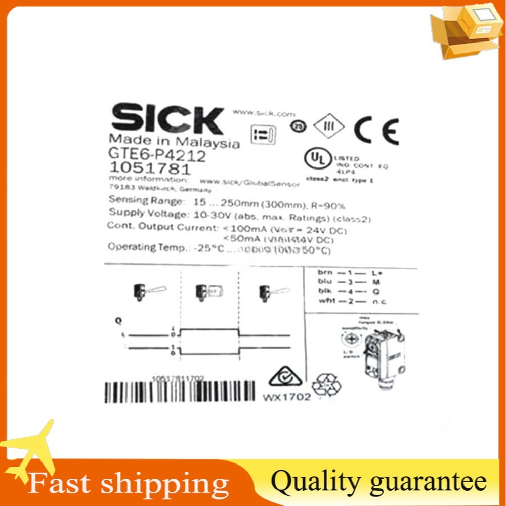 1x SICK GTE6-P4212 Miniature Photoelectric Sensor PNP Type  New Condition