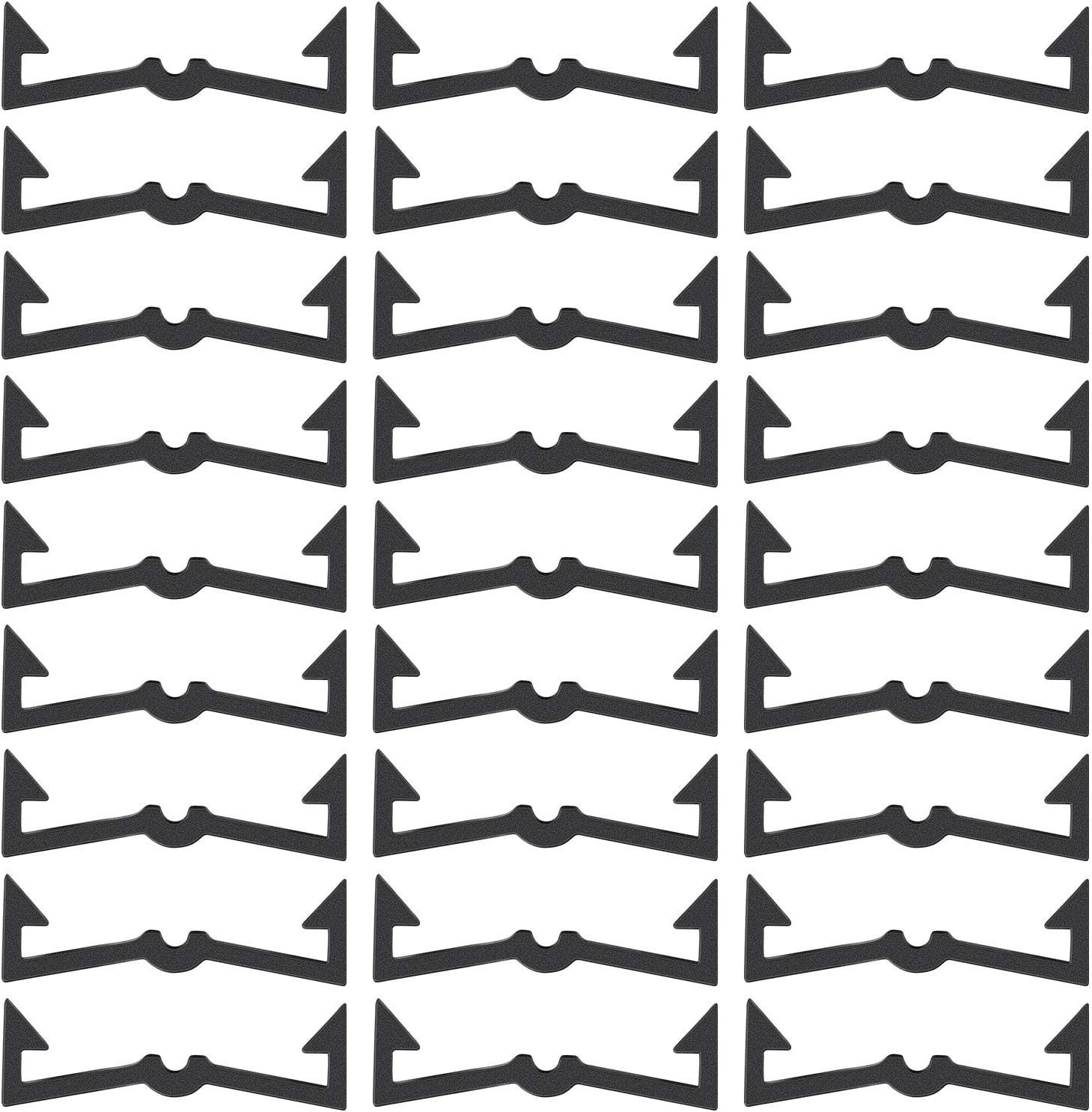 50 Pegboard Clips Hook Locks Black Plastic Peg Locks Display Hook Retainers F...