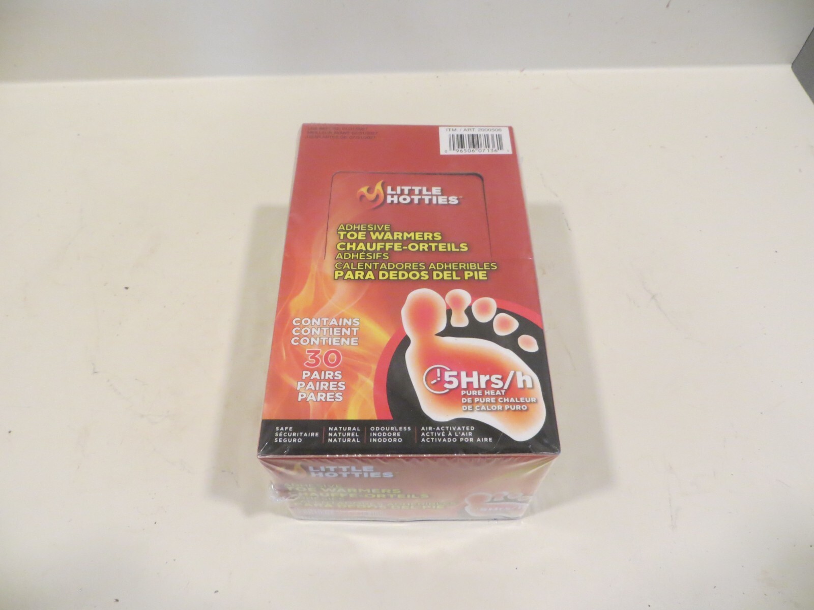 30 Pair Little Hotties Adhesive Toe Foot Warmer Pure Heat Air Activated exp 2027