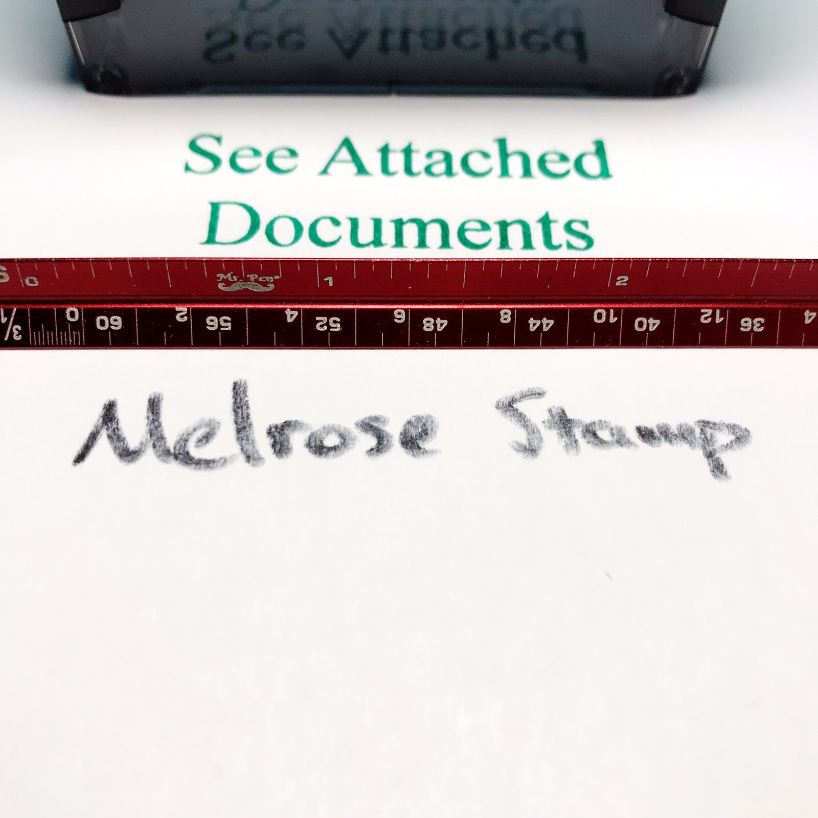 See Attached Documents Rubber Stamp Green Ink Ideal 4913