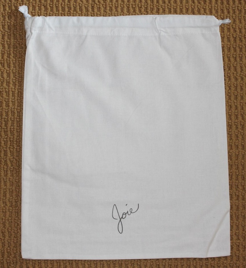 JOIE Drawstring Dust Bag Purse Handbag Shoes Storage Cover 13 1/2" x 16"