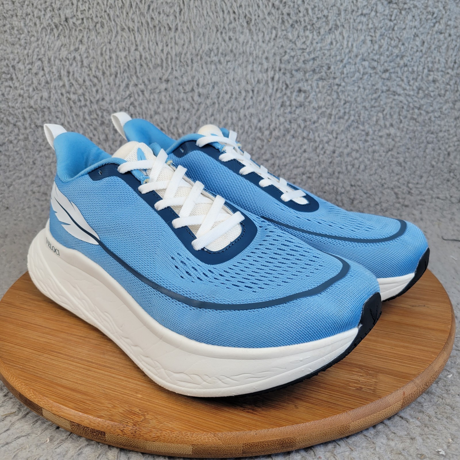 Veloci Ascent Shoes Womens 8 Blue White Running Lace Up Sneakers 10 mm Drop