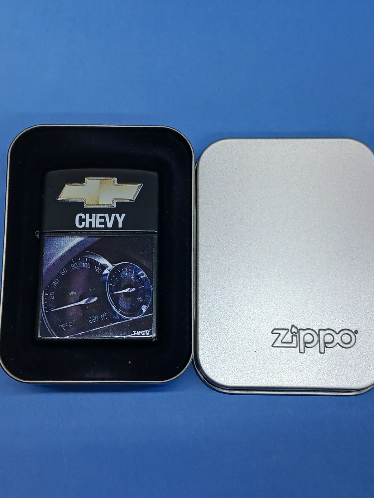 Zippo Chevy Speedometer Black Matte 24018