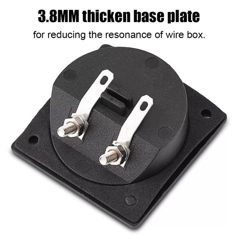 2/4PC Speaker Box Terminal 2-Wire Round Spring Cup Connector Subwoofer Enclosure