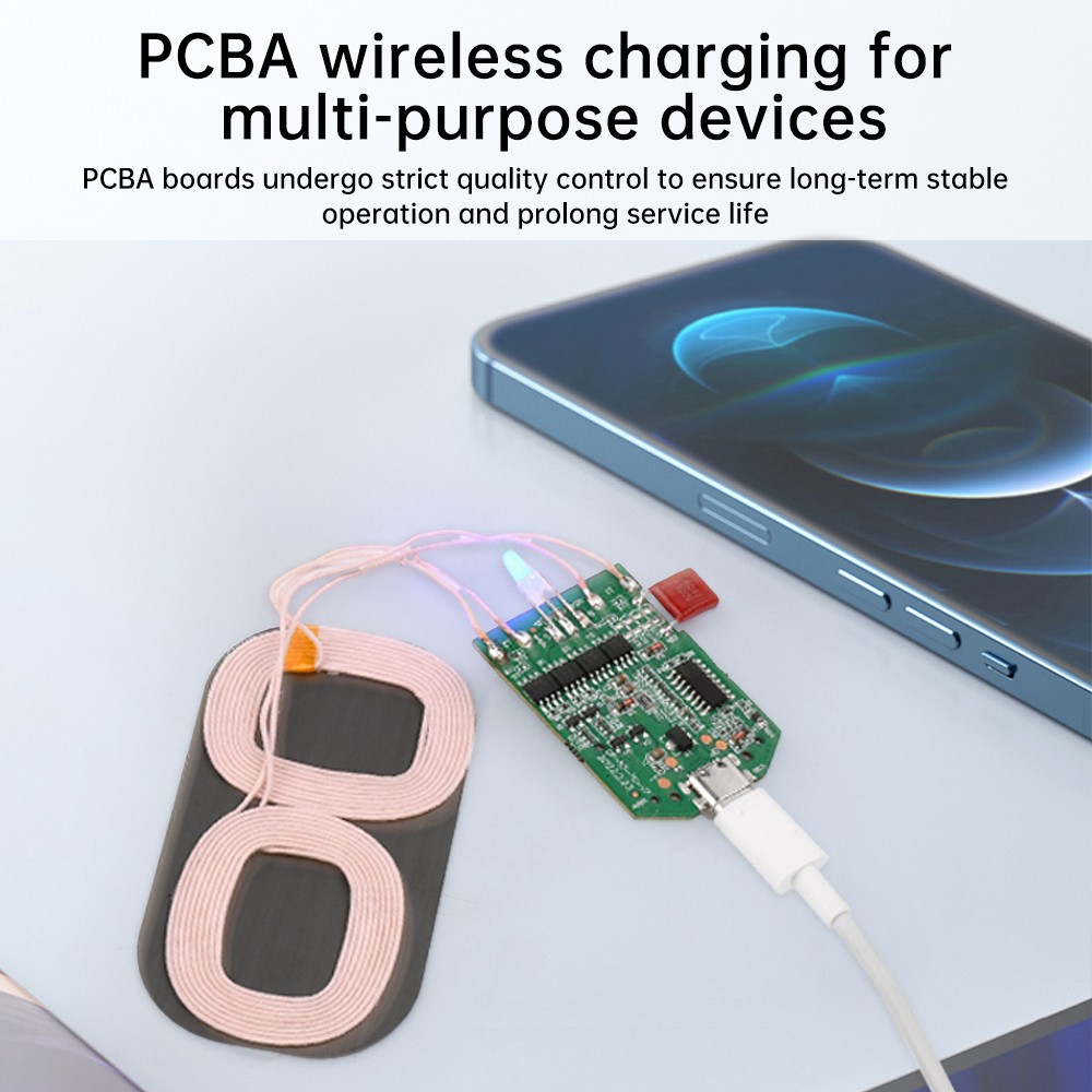 2PCS Dual Coil 15W Wireless Charger Transmitter Module Fast Charging Board DIY