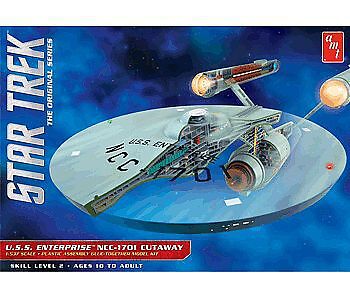 AMT 891/06 1/537 Star Trek TOS Enterprise Cutaway Unassembled Model