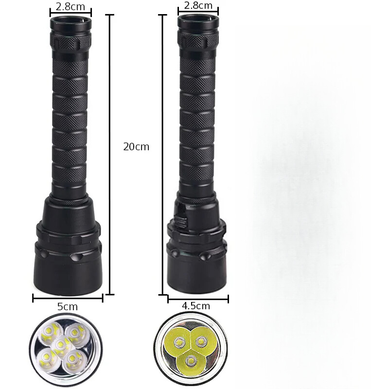 Underwater LED Diving Flashlight 9000lm Waterproof Rechargeable Torch Lamp