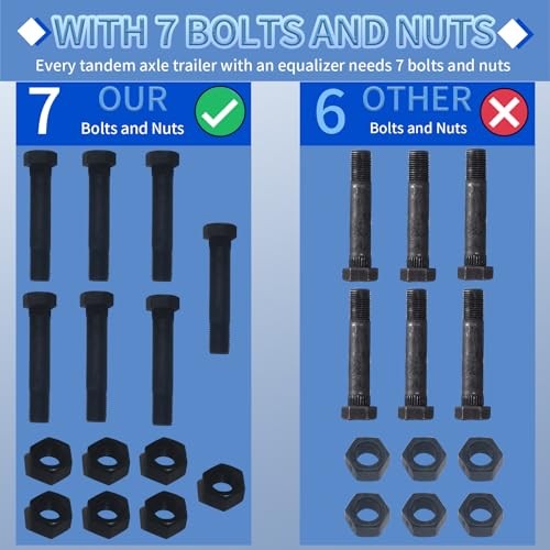 Trailer Axle Shackle Kit, Tandem Axle Trailer Kit for Double Eye Leaf Spring