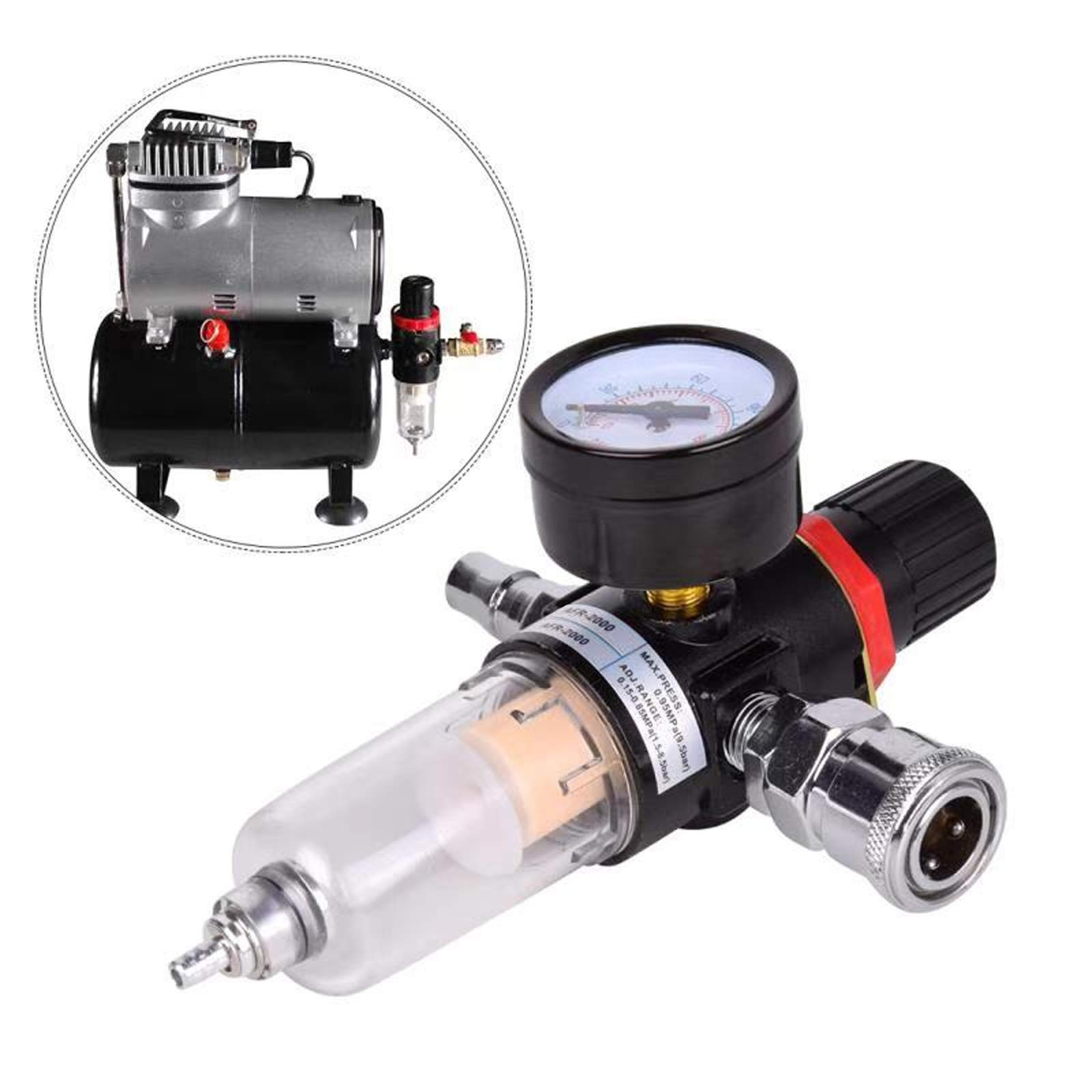 1/4" BSP Air Compressor Moisture Filter Trap Oil Water Separator Regulator