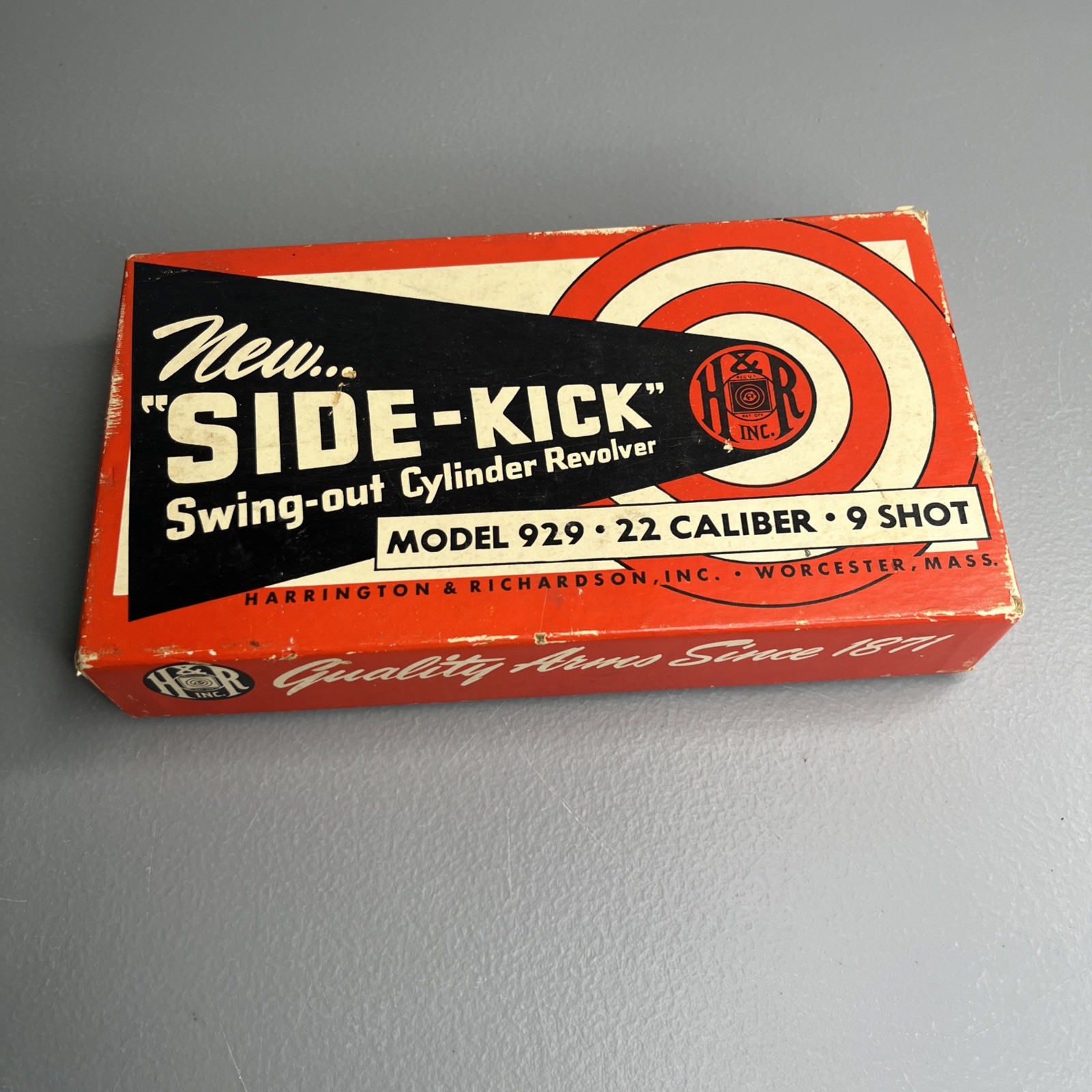 Harrington Richardson H&R Model 929 "Side-Kick" .22 LR 9 Shot 4" Revolver Box