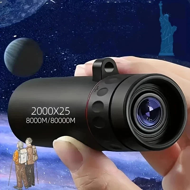 "2025 2000X25 HD Compact Monocular Telescope – Portable for Travel, Hiking US*