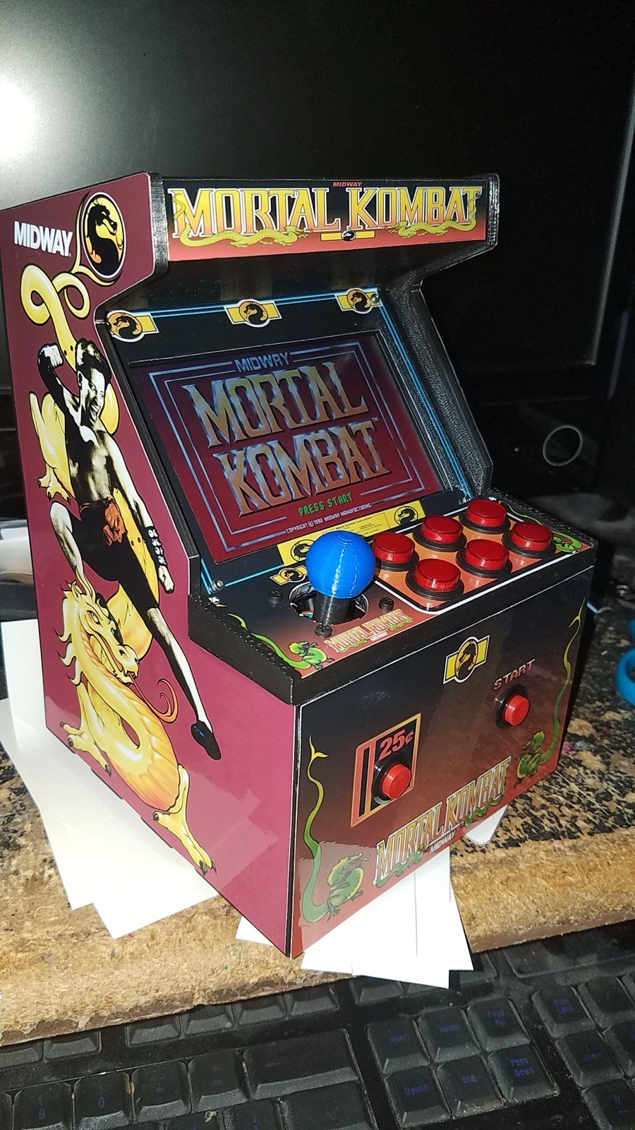 Mini 3D Printed Portable Arcade Cabinet (Raspberry Pi) (Choose Your Artwork)