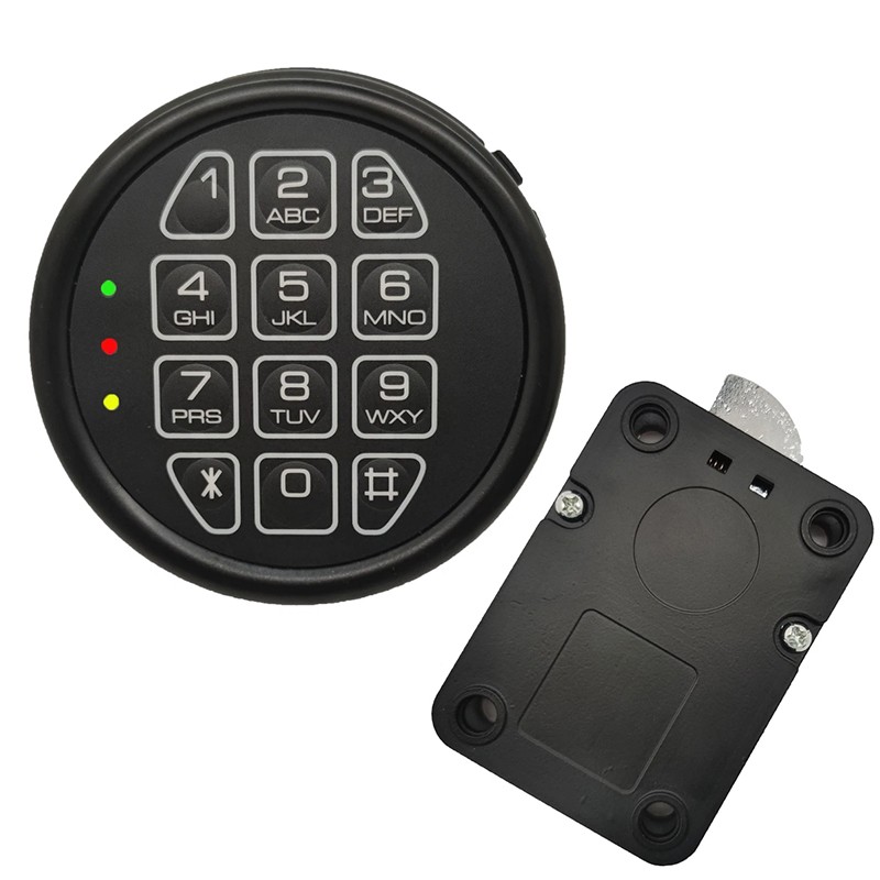 Electronic Black Keypad Safe Lock Round Digital Code Lock for Storage Safety Box