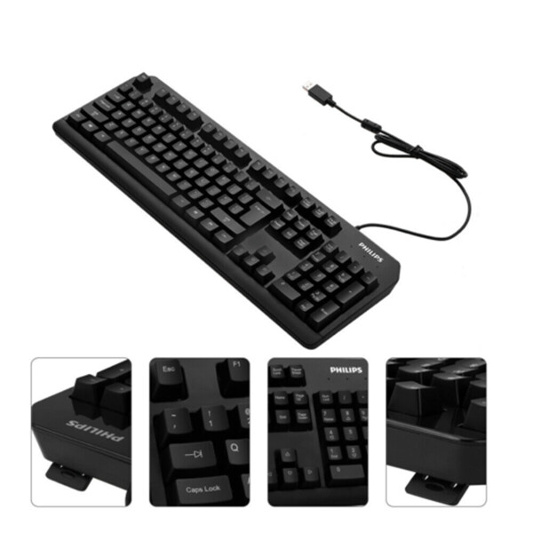 Philips USB Wired Gaming Mechanical Keyboard LED For PC Laptop Computer