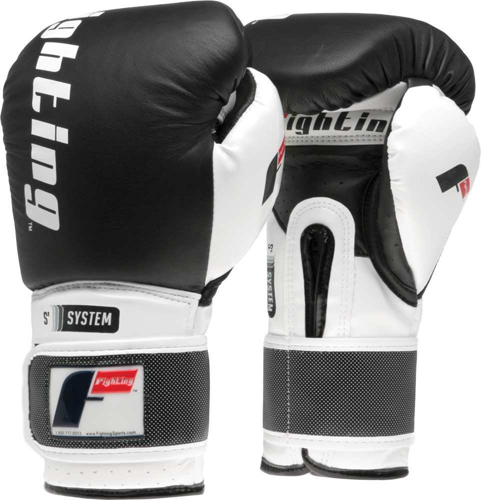 Fighting Sports S2 Gel Boxing Power Training Gloves - Black/White
