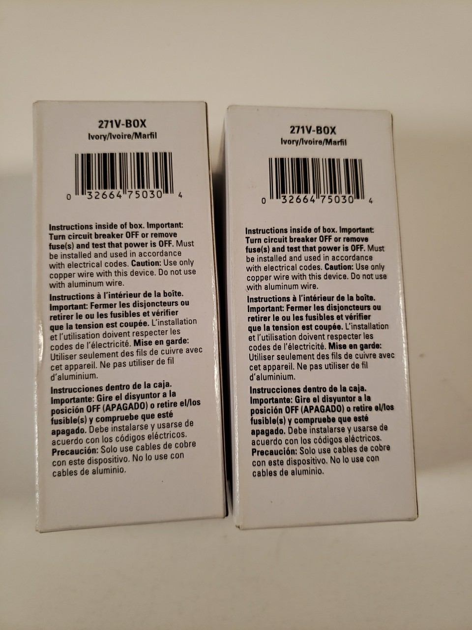 2ct Eaton Combination Device 271V-BOX, Ivory