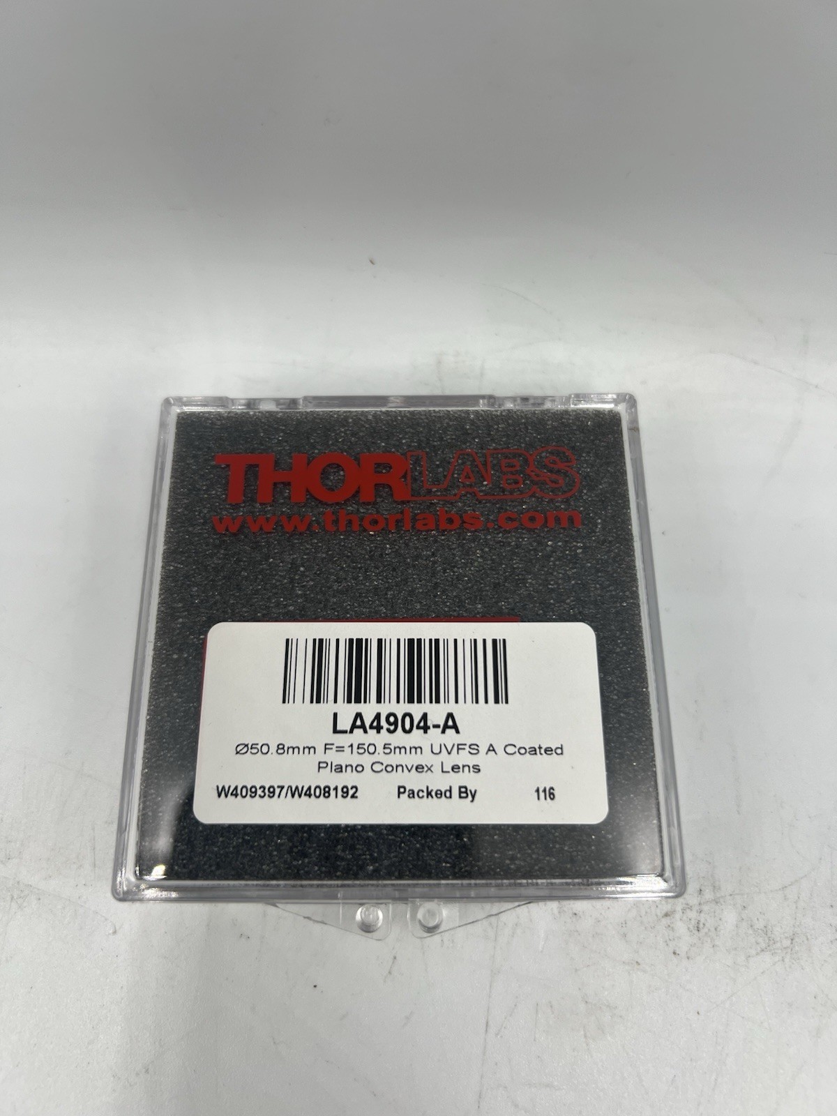 New NOS ThorLabs LA4904-A 50.8mm F=150.5mm UVFS A Coated Plano Convex Lens