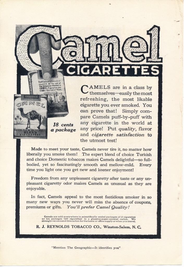 Magazine Ad - 1919 - Camel Cigarettes - (#2)