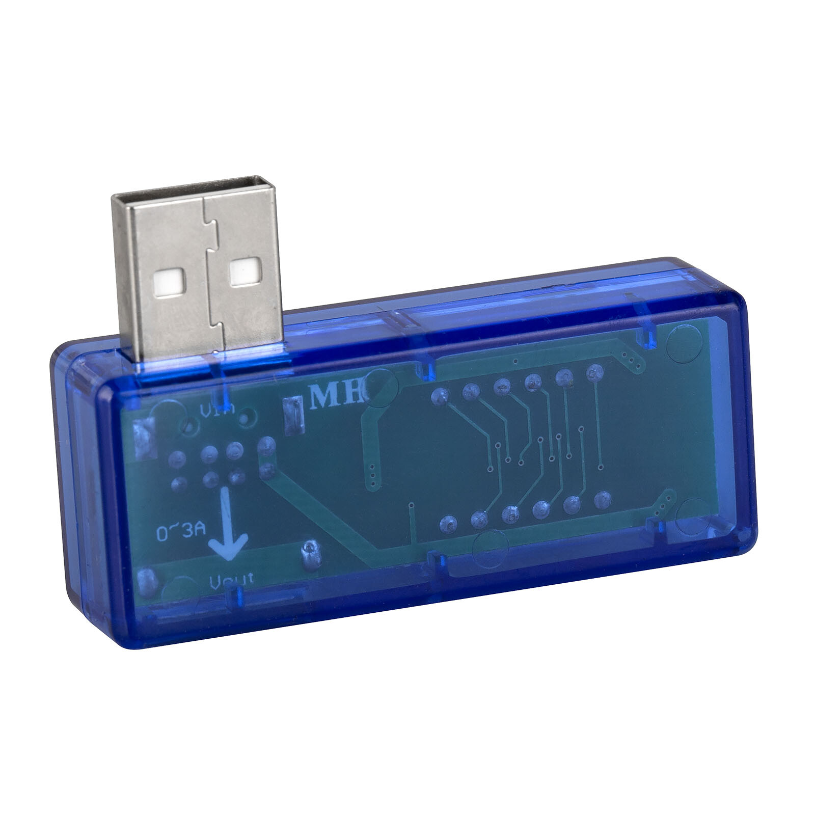 USB Voltmeter DC 3V to 7.5V Battery Power Reader Angled Voltage Amperage Meter