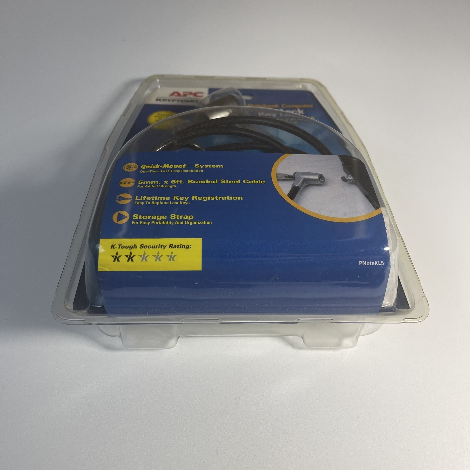New APC Kryptonite notebook computer key lock portable easy to install cablelock