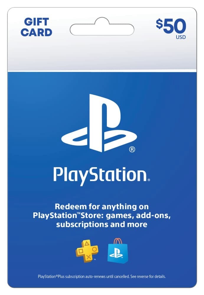 Sony Playstation Store $50 Psn Gift Card - Ps5 Ps4 Ps3