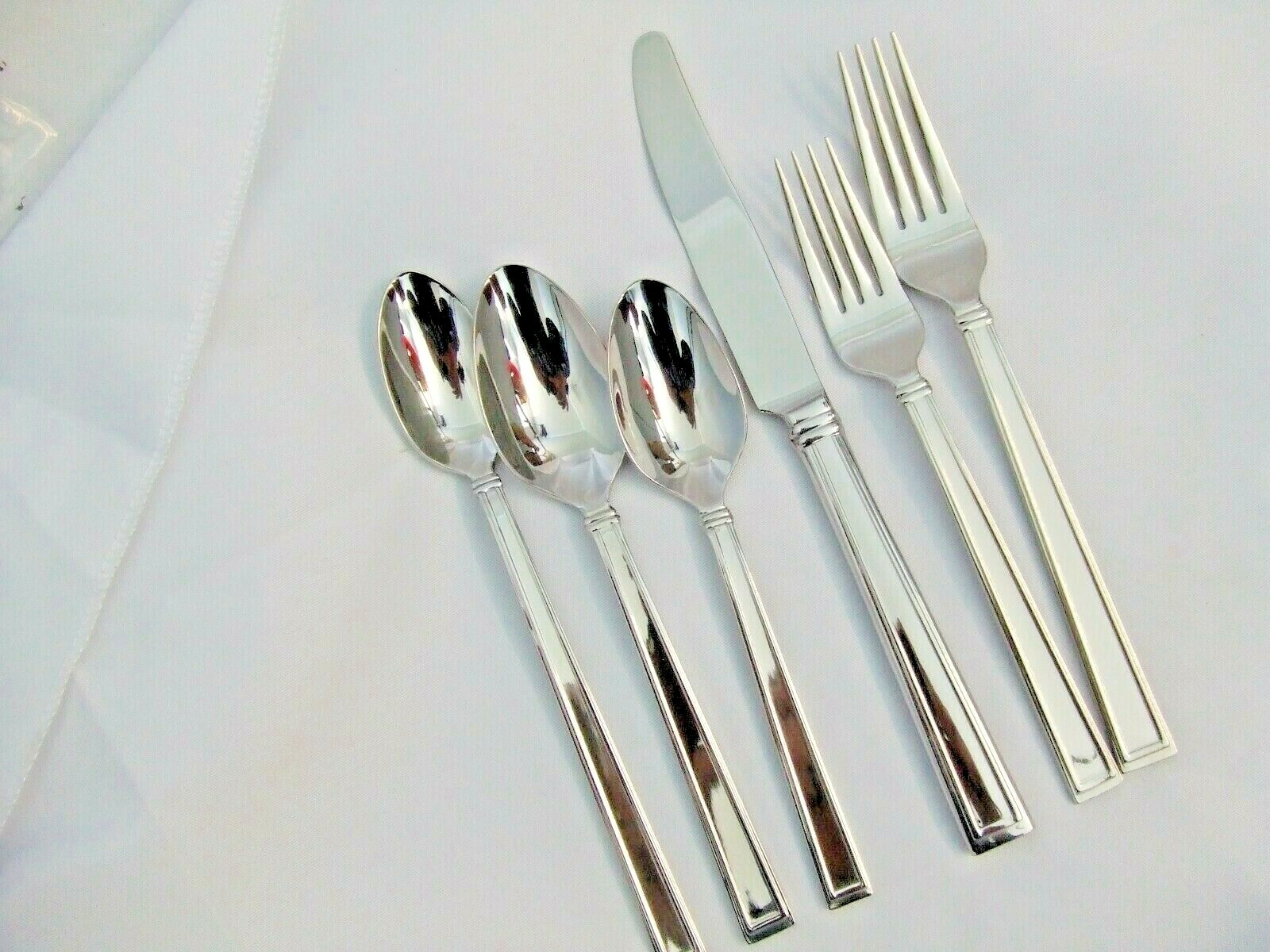 NEW ! GORMAN 80/10 STAINLESS 6 PIECE FLATWARE PLACE SETTING SKYLAR