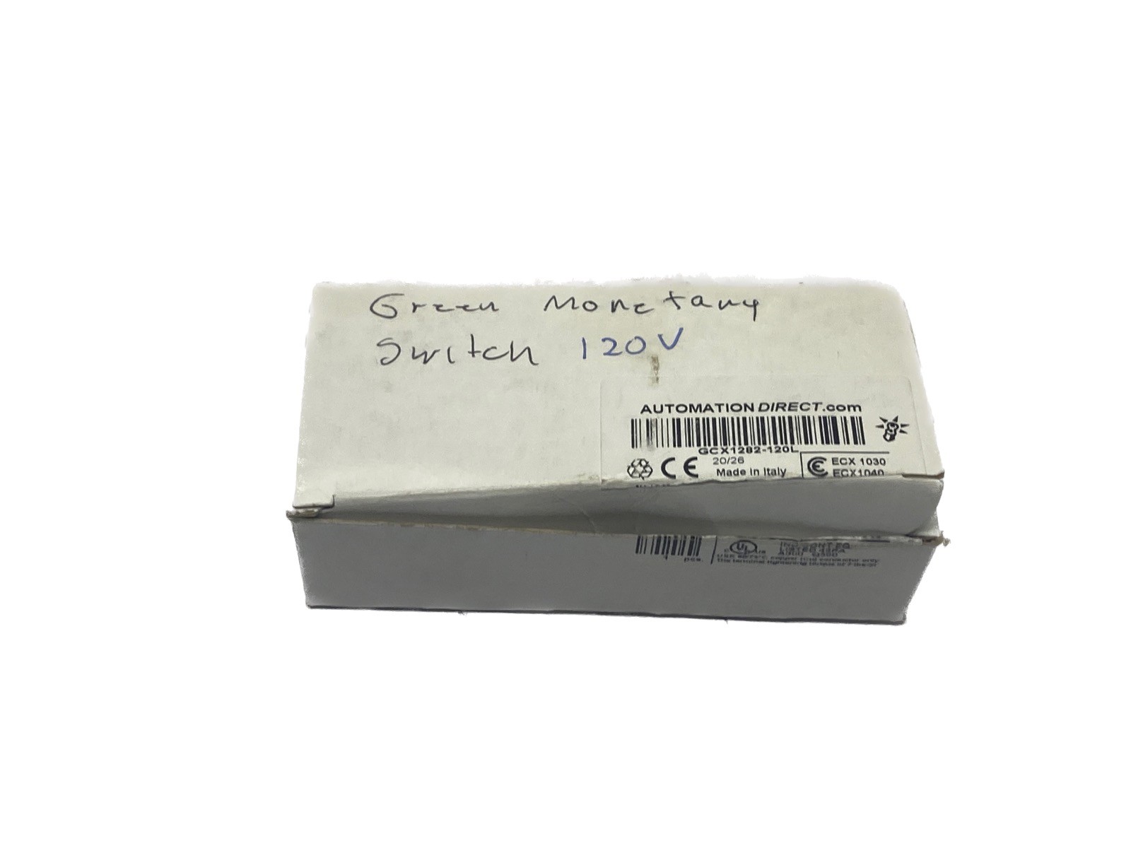 Automation Direct Spring Return 3-POS 2 NO/NC 120VAC/DC Green Selector Switch