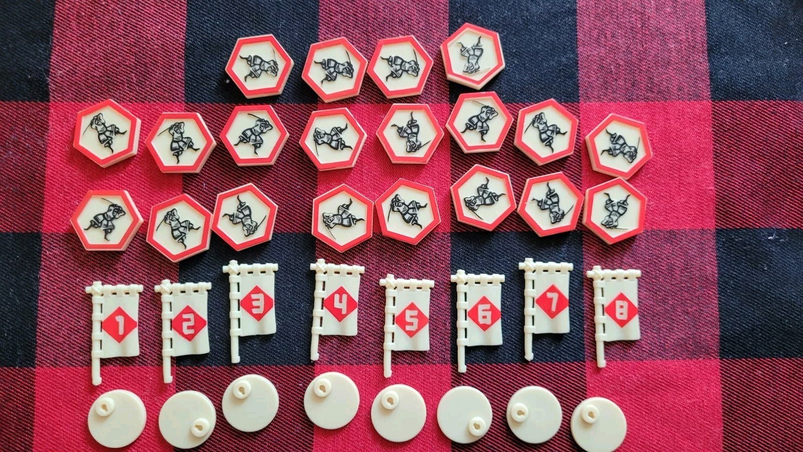 Rising Sun - Kickstarter Ronin, and War Number Tokens Board Game FROM Daimyo Box