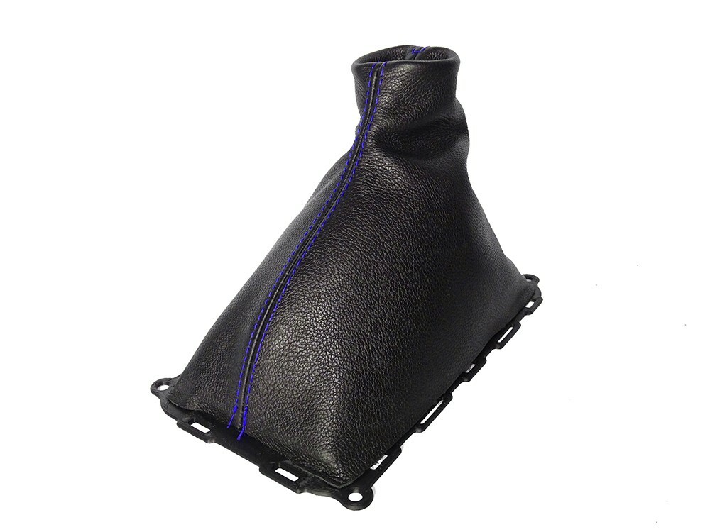 Gear Boot For Ford Mustang 2010-2015 Leather Blue Stitching