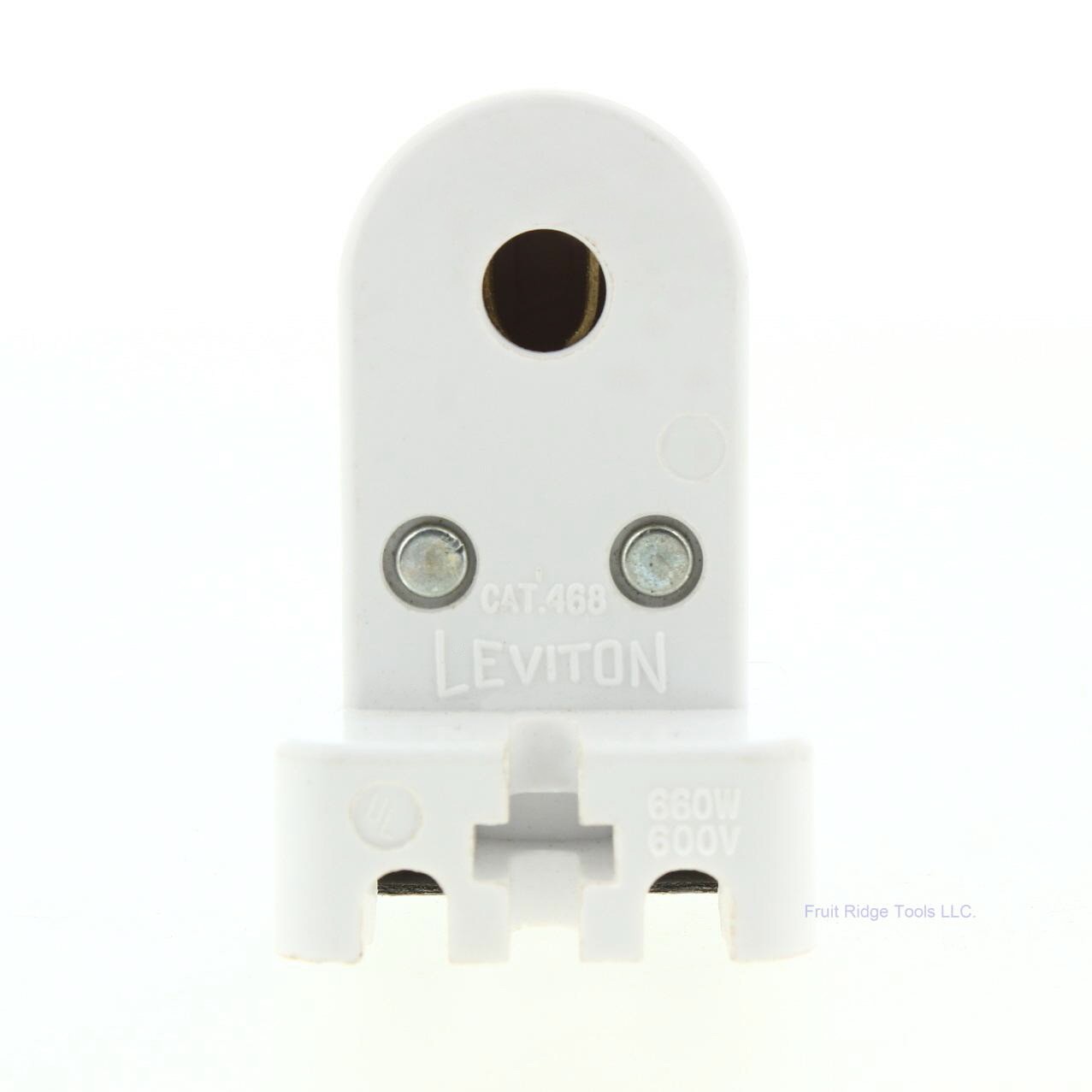 Leviton 468 White Slimline Fluorescent Lampholder Sockets T8 T12 Fixed End 600V