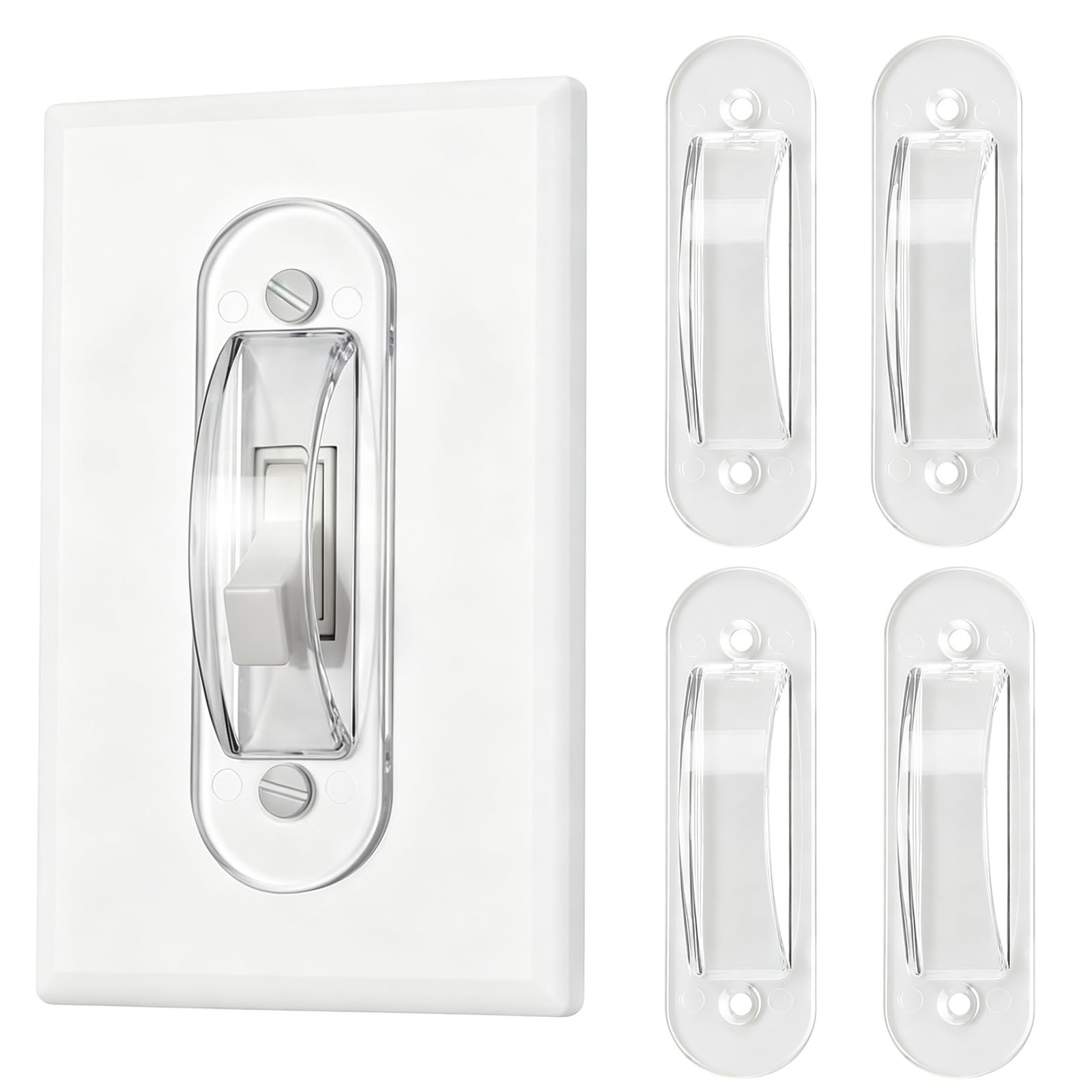 Wall Switch Guards Plate Covers Child Safety Security Home Decor (4 Pack), Cl...