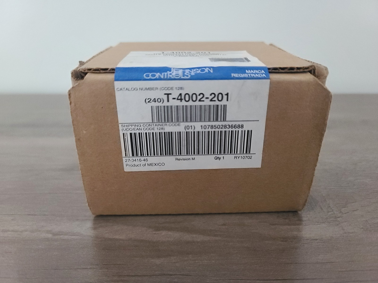 Johnson Controls T-4002-201 Pneumatic Thermostat, Single Temperature, Heating