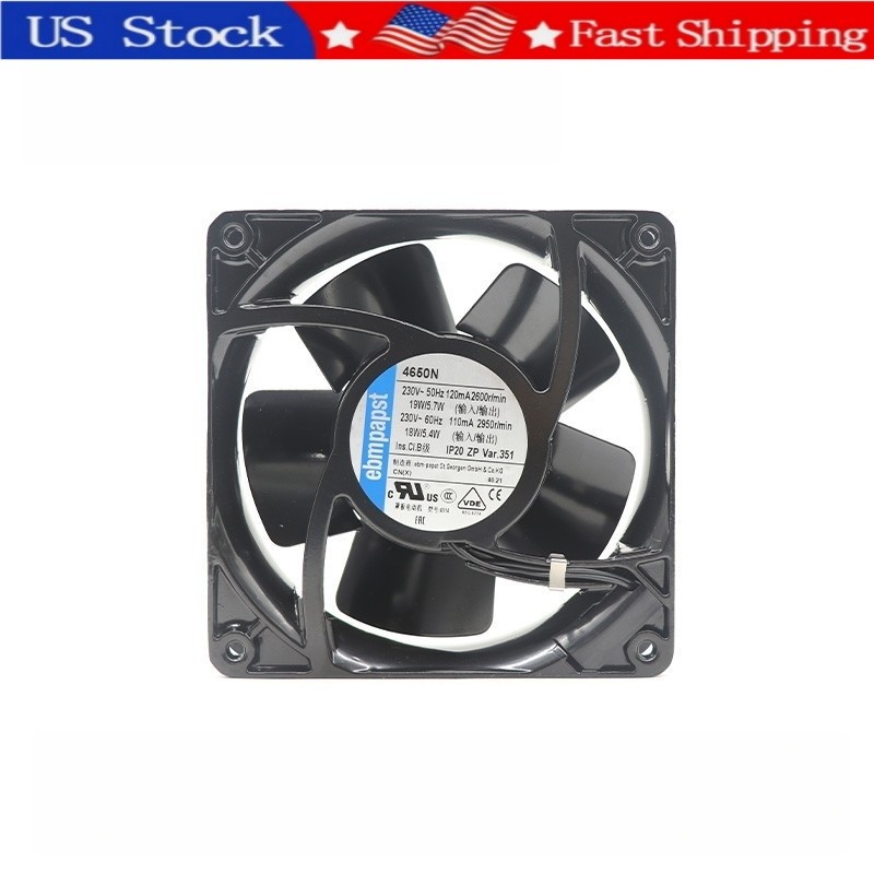 1PCS NEW Ebmpapst 4650N 230VAC 19/18W 120mA 120*120*38mm Cabinet Cooling Fan