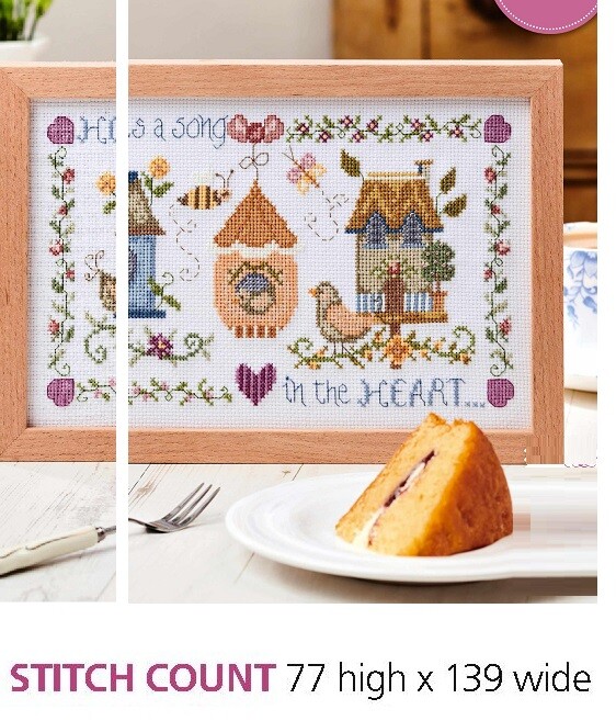 SWEET BIRDHOUSES CROSS STITCH PATTERN  ONLY