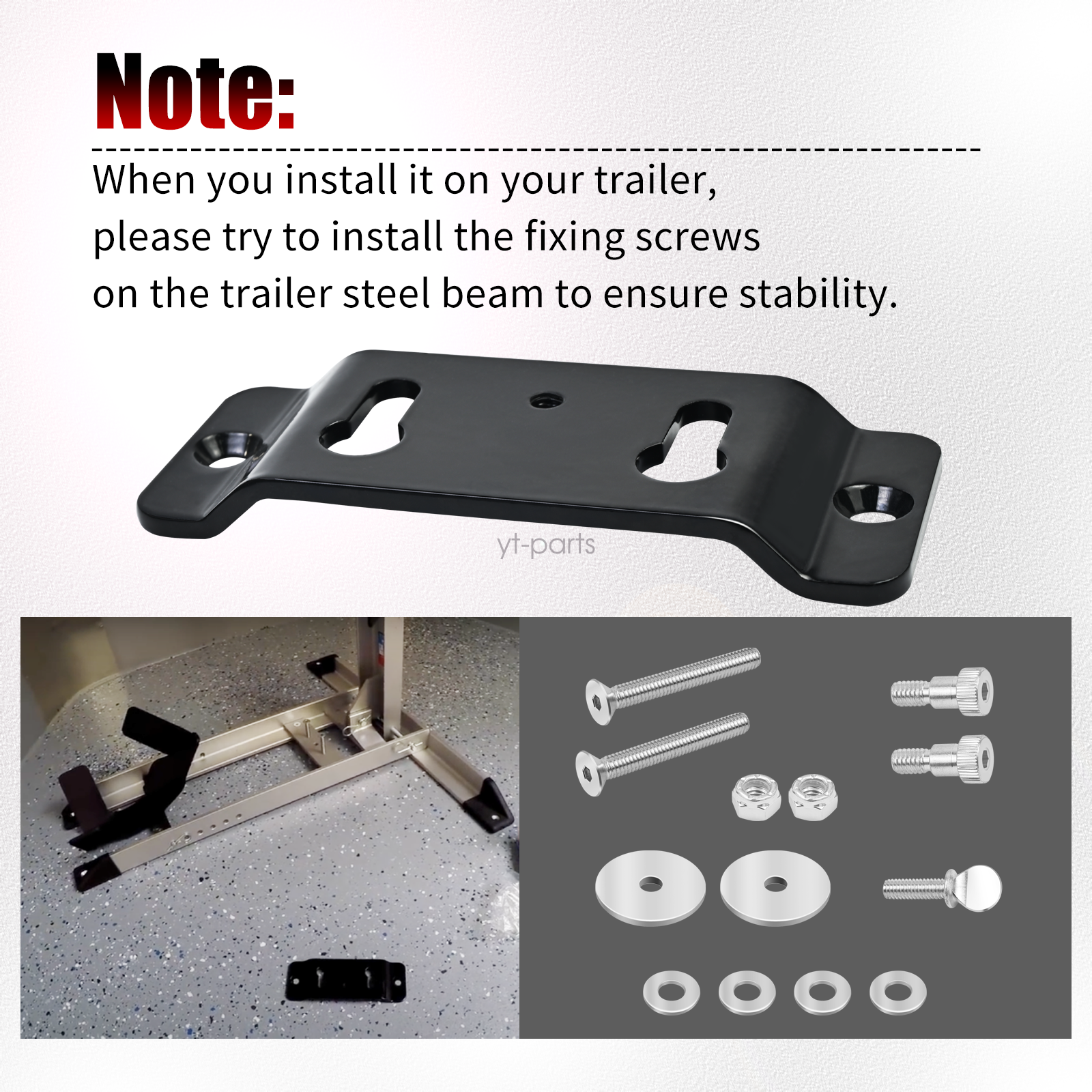 TK-3000 Motorcycle Trailer Stop Adapter Kit For Chock Pit-Stop Wheel System