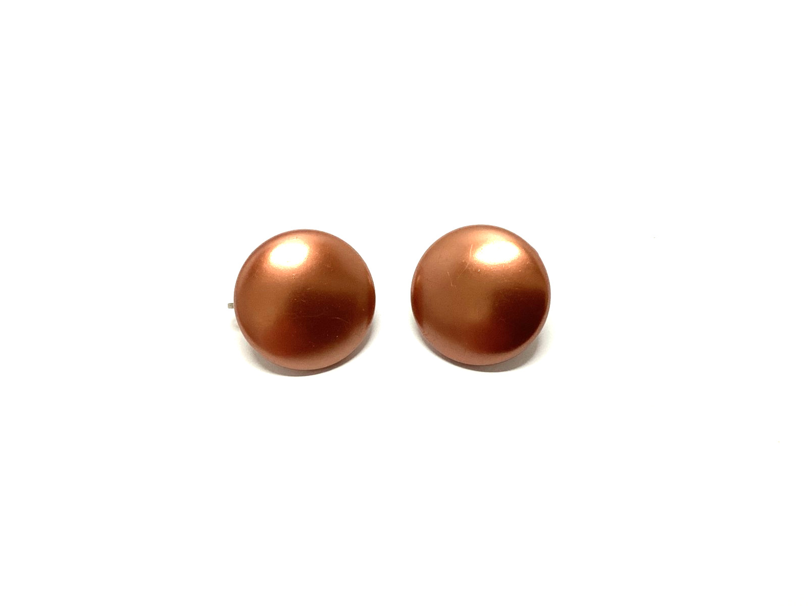 Coro Copper Color Luster Clip On Earrings-Signed READ