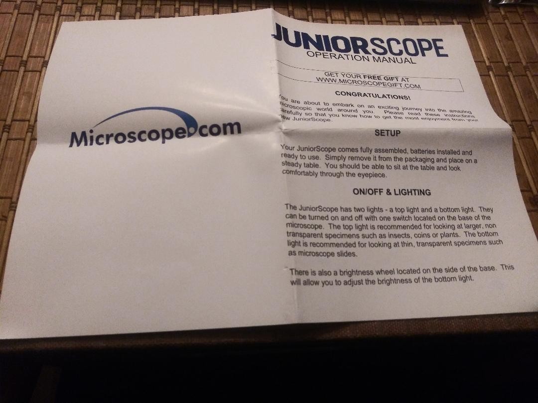 OMANO Scientific Junior scope Pack- Missing some accessories