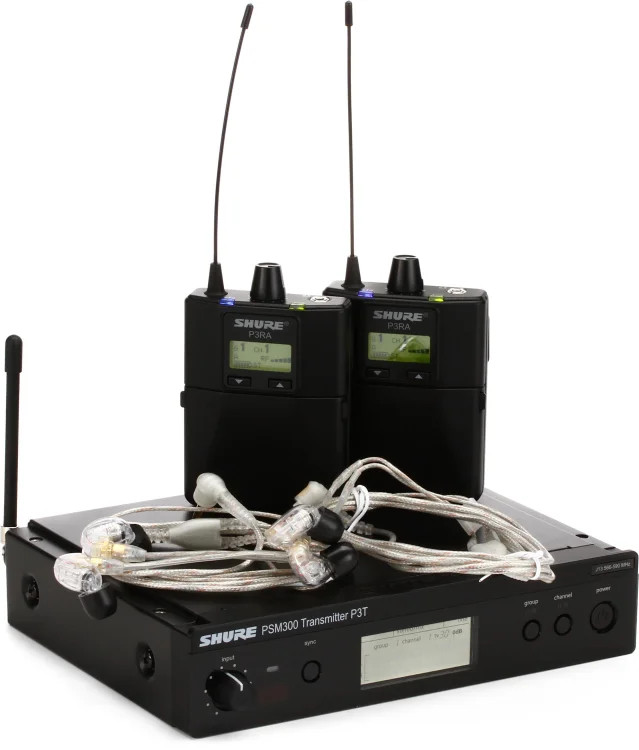 Shure PSM300 Twin Pack Pro P3TRA215TWP Wireless In-ear Monitor System - J13 Band