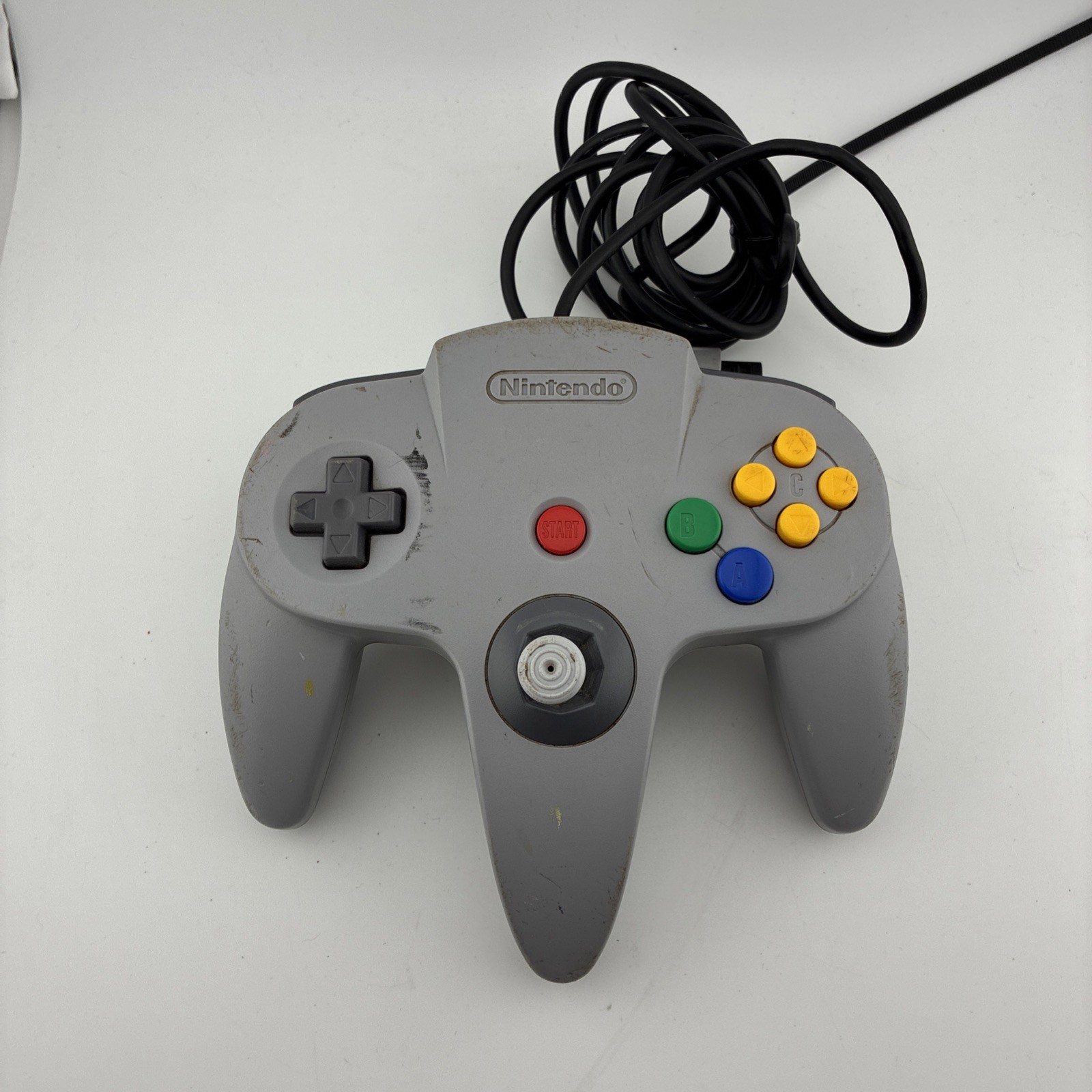 Nintendo 64 Controller Solid Gray NUS-005 Official N64 OEM Tested Loose Stick