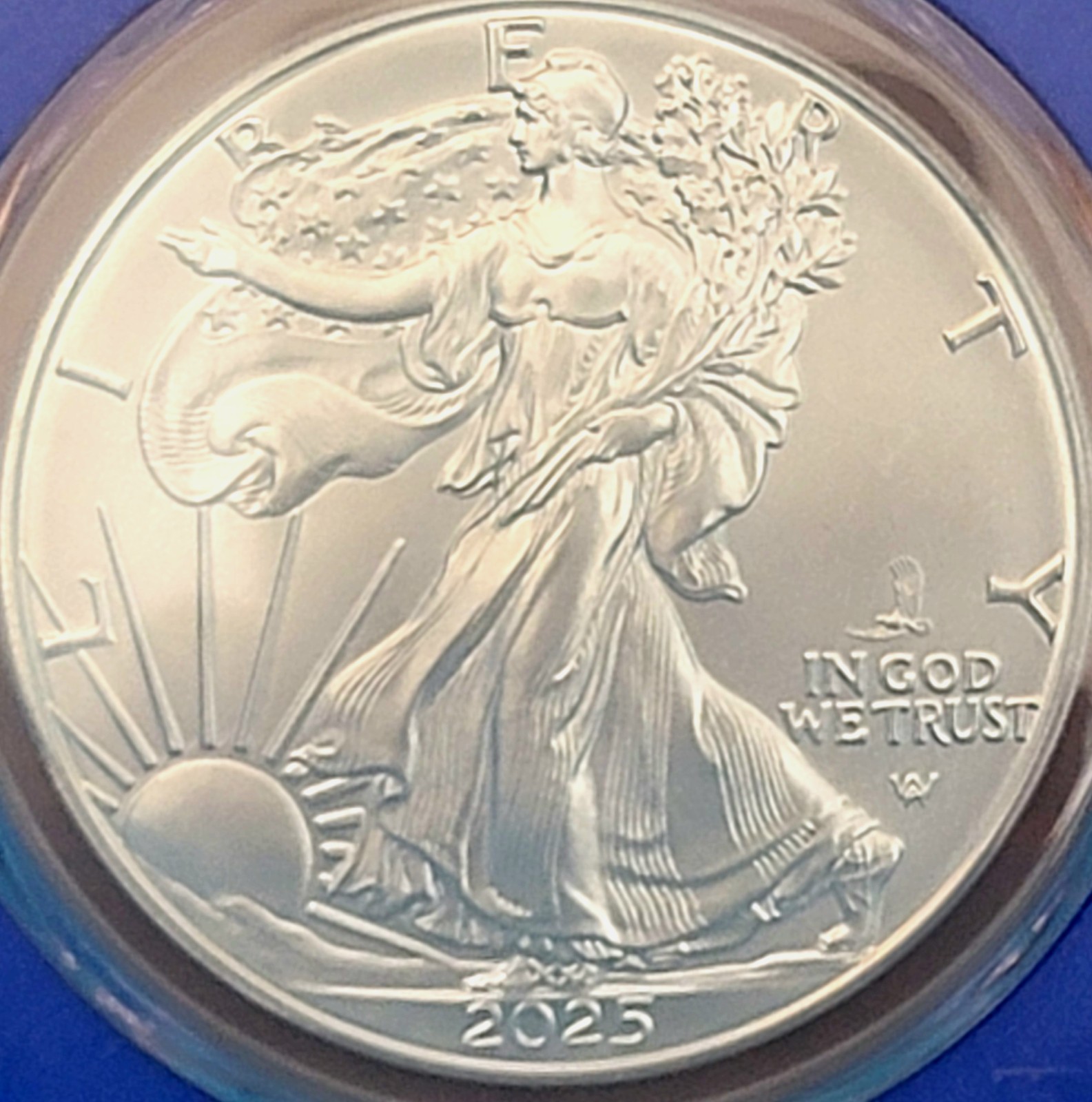 2025-P Silver Eagle with Eagle Privy PCGS MS70 Strike, Signed By Adrian Beltre